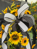 Sunflower Wreath, Grapevine Wreath, Summer Wreath, Fall Wreath, Farmhouse Wreath, Front Door Wreath, Yellow Sunflower Decor, Rustic Wreath, Handmade Wreath, Floral Door Hanger, Summer Front Door Decor, Large Sunflower Wreath