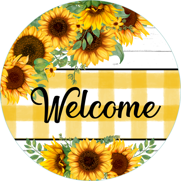 Welcome Sign, Wreath Sign, Wreath Center, Wreath Attachment