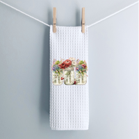 Spring Tea Towel, Spring Flowers,  Kitchen Décor, Hostess Gift