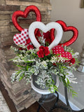 Valentines Centerpiece, Valentines Decor,  Home Decor