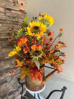 Fall Centerpiece, Watering Can Design, Fall Decor