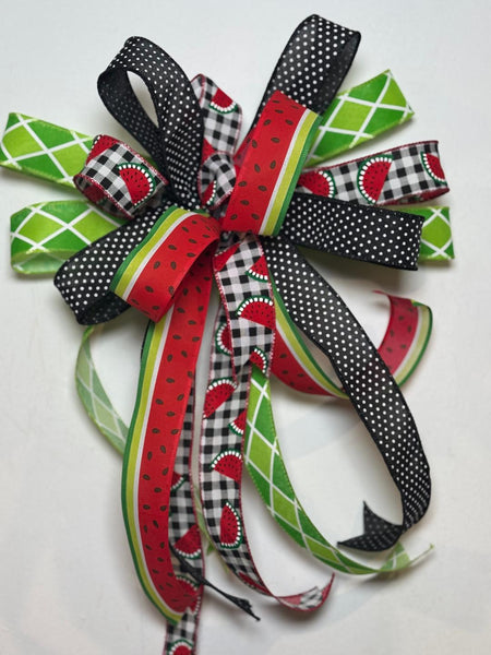 #921 Watermelon Bow, Lantern Bow, Wreath Bow, Home Décor