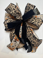 #1037 Halloween Bow, Lantern Bow, Wreath Bow