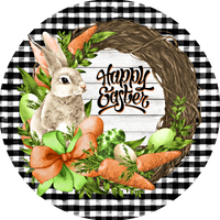 Happy Easter Sign, Easter Design, Easter Décor,  Wreath Center, Wreath Attachment