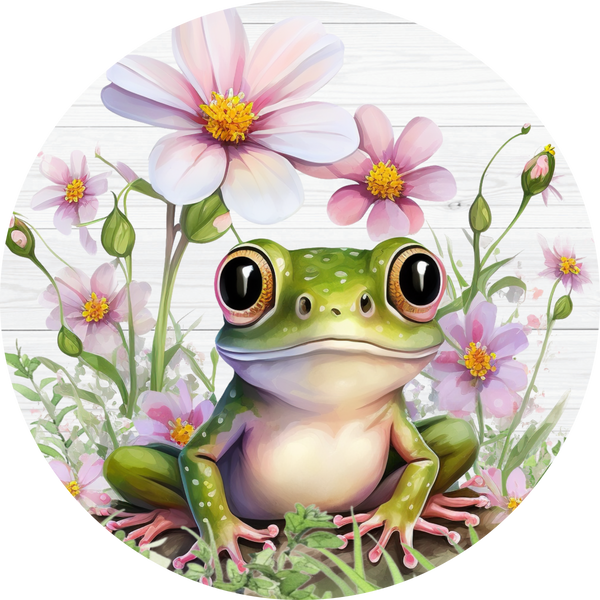 Frog Sign, Wreath Sign, Wreath Center