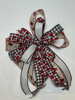 #969 Ladybug Bow, Lantern Bow, Wreath Bow