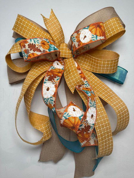 #1047 Fall Bow, Lantern Bow, Wreath Bow