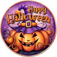 Happy Halloween Sign, Jack O Lantern Sign, Wreath Sign, Wreath Center, Wreath Attachment