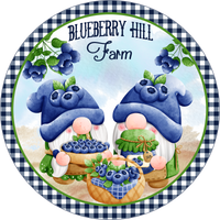 #17 Blueberry Hill Farm Sign, Gnomes,  Wreath Attachment, Wreath Sign, Wreath Center