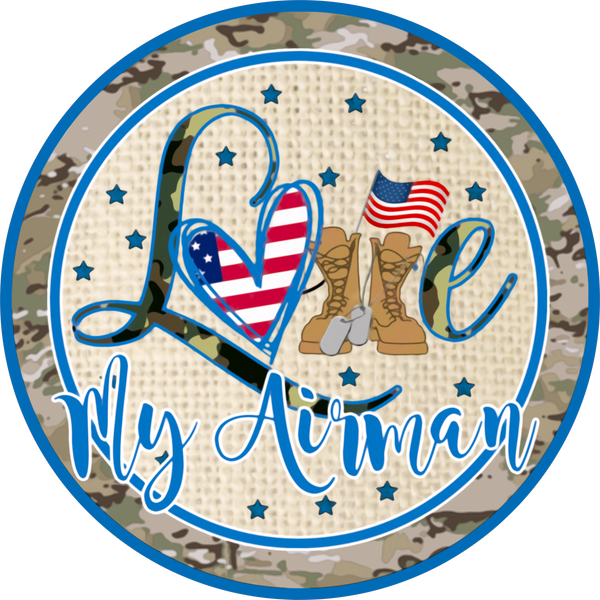 Airman Sign, Patriotic Sign, Wreath Center, Wreath Attachment