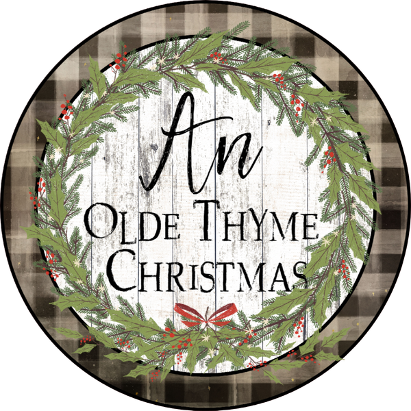 An Olde Thyme Christmas Sign, Holiday Sign Christmas Sign, Wreath Sign, Wreath Center