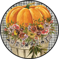 Autumn Day Sign, Fall Sign, Wreath Sign, Wreath Center,