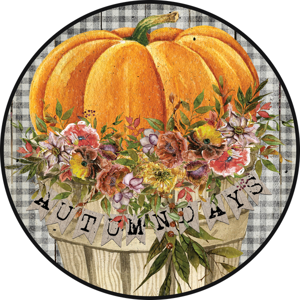 Autumn Day Sign, Fall Sign, Wreath Sign, Wreath Center,