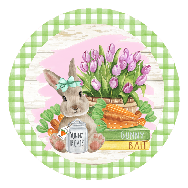 Easter Bunny Spring Design, Bunny Treats,  Bunny Design, Spring Easter Design, Wreath Center, Wreath Attachment