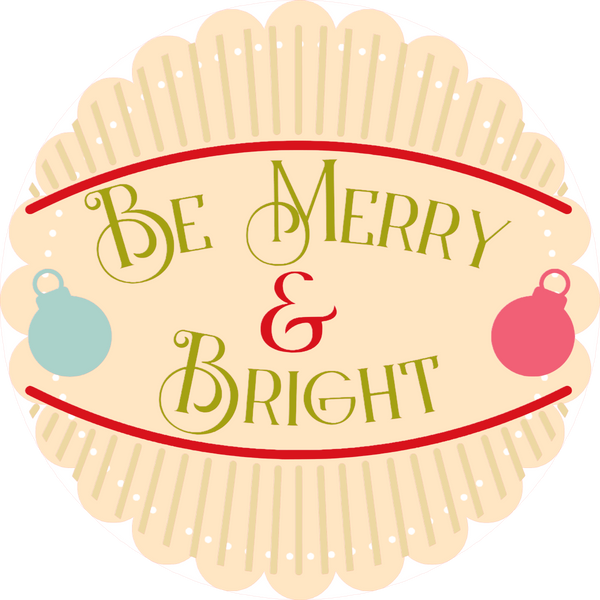 Be Merry & Bright Sign, Holiday Sign Christmas Sign, Wreath Sign, Wreath Center