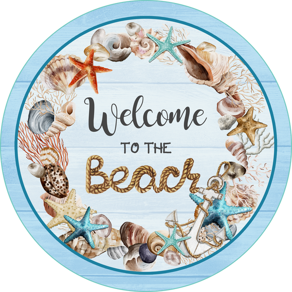 Welcome to the Beach Sign, Summer Beach Sign, Metal Sign