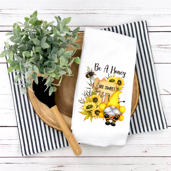 Bee A Honey, Bee Design, Bee Sweet, Summer Tea Towel, Summer Kitchen Décor