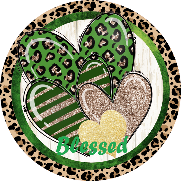 Blessed Sign, St Patrick's Day Design, Wreath Attachment, Wreath Center