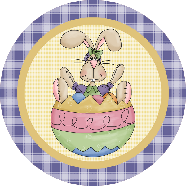 Easter Sign, Bunny Sign, Wreath Attachment, Wreath Sign