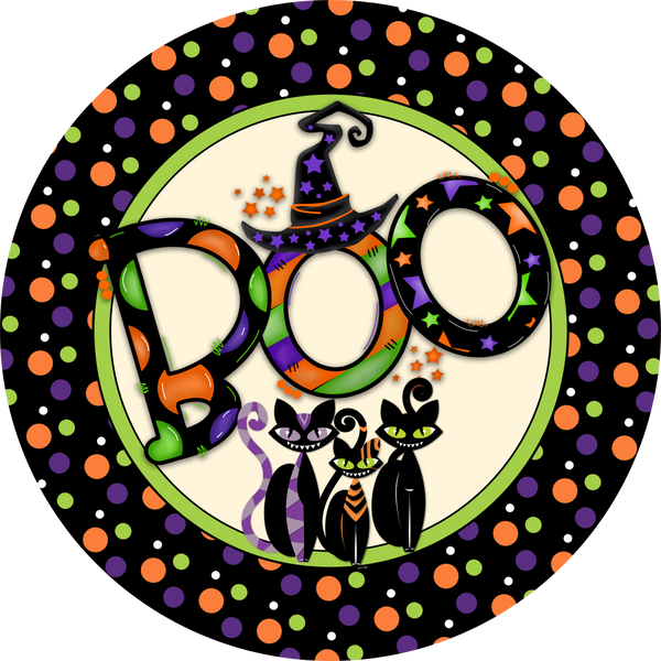 Boo Halloween Sign, Wreath Sign, Wreath Center, Wreath Attachment