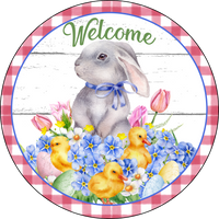 Easter Bunnies, Easter Eggs, Wreath Center, Wreath Attachment