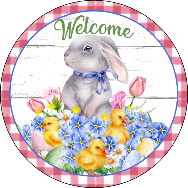 Easter Bunnies, Easter Eggs, Wreath Center, Wreath Attachment