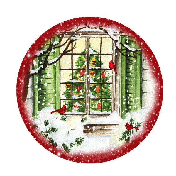 Christmas House Tree, Cardinals,Wreath Sign, Wreath Supplies, Wreath Center