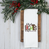 Christmas Lights, Holiday Tea Towel, Christmas Kitchen Décor, Christmas Party Décor, Hostess Holiday Gift