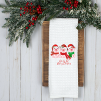 Christmas Pigs, Merry Christmas, Holiday Tea Towel, Christmas Kitchen Décor, Christmas Party Décor, Hostess Holiday Gift