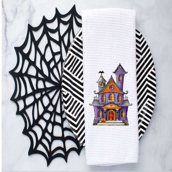 Counts B&B Design, Halloween Tea Towel, Halloween Kitchen Décor, Halloween Party Décor