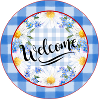 Daisey Welcome Sign, Wreath Sign, Wreath Center, Wreath Attachment