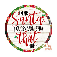 Santa,  Christmas, Whimsical, Wreath Sign, Wreath Supplies, Wreath Center,