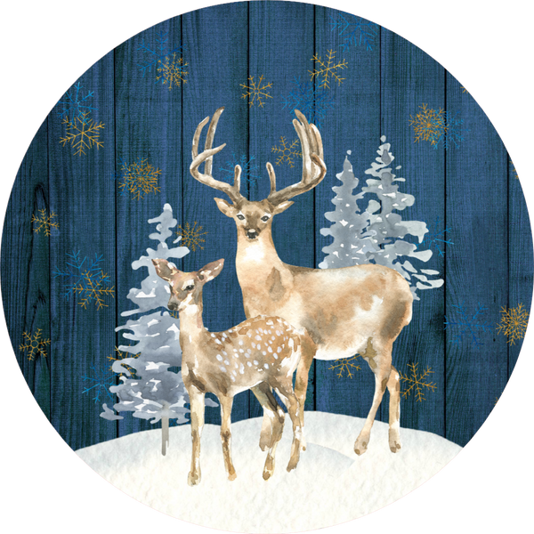 Deer Design, Snowy Design, Holiday Sign, Wreath Center, Wreath Attachment