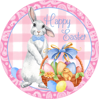 Easter Bunny Sign, Wreath Attachment, Wreath Sign