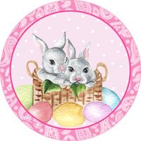 Easter Bunnies, Easter Eggs, Wreath Center, Wreath Attachment