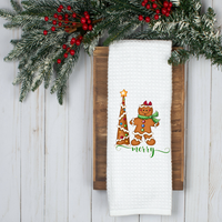 Gingerbread Girl, Holiday Tea Towel, Christmas Kitchen Décor, Christmas Party Décor, Hostess Holiday Gift