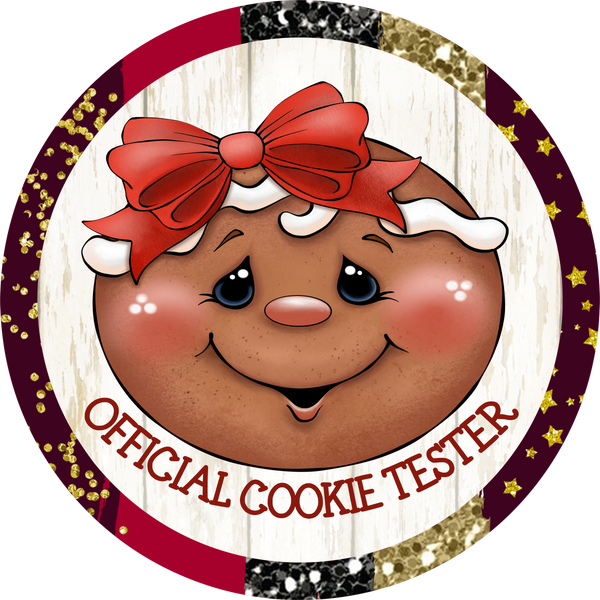 Gingerbread Girl, Holiday Sign, Christmas Sign, Wreath Center