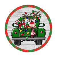 Green Truck, Rudolph, Candy, Christmas Lights, Wreath Supplies, Wreath Center