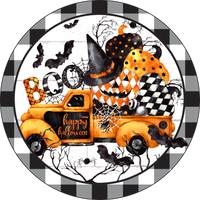 Halloween Truck Sign, Wreath Sign, Wreath Center, Wreath Attachment