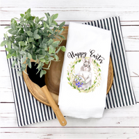 Happy Easter Design, Bunny Design, Easter Design, Spring Tea Towel, Kitchen Décor, Hostess Gift