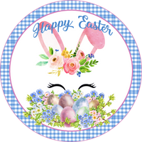 Happy Easter Bunny Face Sign, Wreath Supplies, Wreath Center, Wreath Attachment