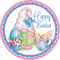 Happy Easter, Easter Gnome, Wreath Center, Wreath Attachment, Door Décor