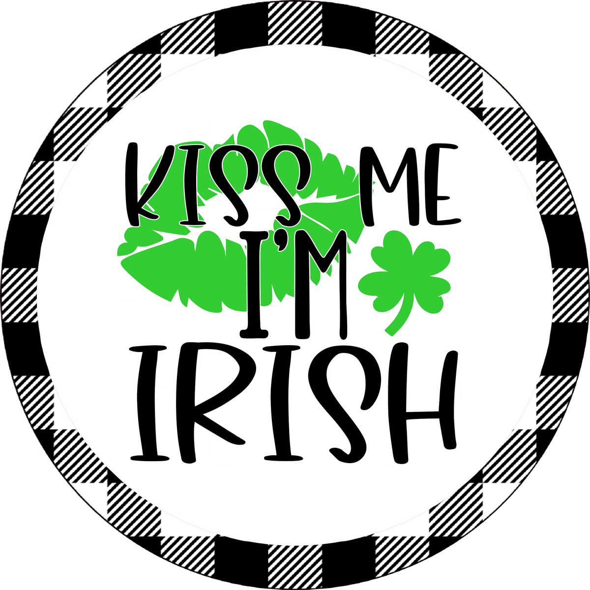 Sentar Dor Design Kiss Me I'm Irish, Wreath Attachment, Wreath Center – Dor Designs