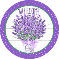 Lavender Welcome Sign, Wreath Supplies, Wreath Center, Wreath Attachment