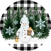 Let it Snow sign, Holiday Sign, Christmas Sign, Wreath Supplies, Wreath Center