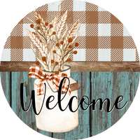Welcome Fall Sign,  Fall Sign, Wreath Sign, Wreath Center, Wreath Attachment
