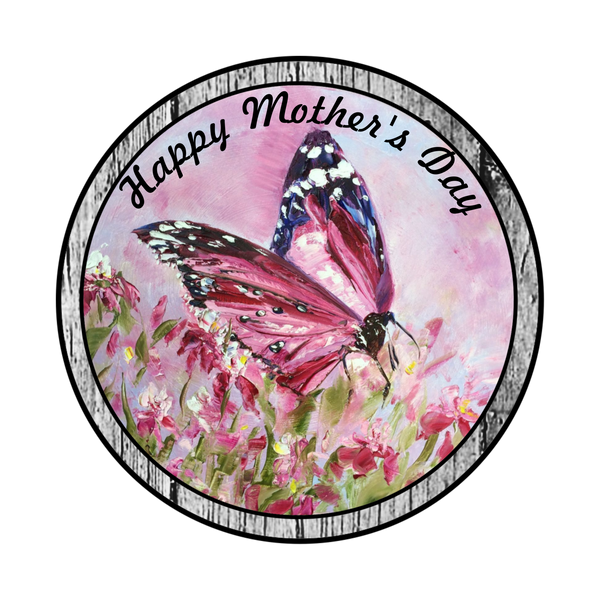 Happy Mothers Day Sign, Wreath Sign, Wreath Center, Wreath Attachment