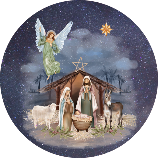 Nativity Sign, Holiday Sign. Christmas Sign, Wreath Sign, Wreath Supplies, Wreath Center
