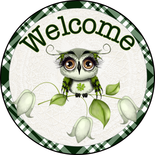 Welcome Sign, Owl, , Wreath Supplies, Wreath Center