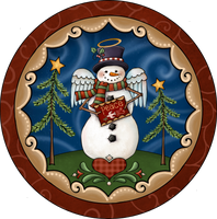 Peace Snowman Sign, Holiday Design, Whimsical, Wreath Sign, Wreath Supplies, Wreath Center